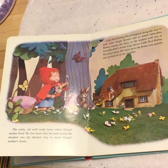 COPY - Little Red Riding Hood antique 3D hardcover board book Grossett & Dunlap - Picture 8 of 14